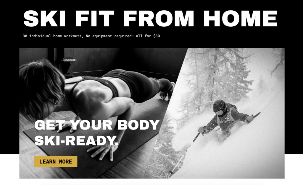 TRAIN2SKI Home Workout Program Mountain Made Fitness Collective